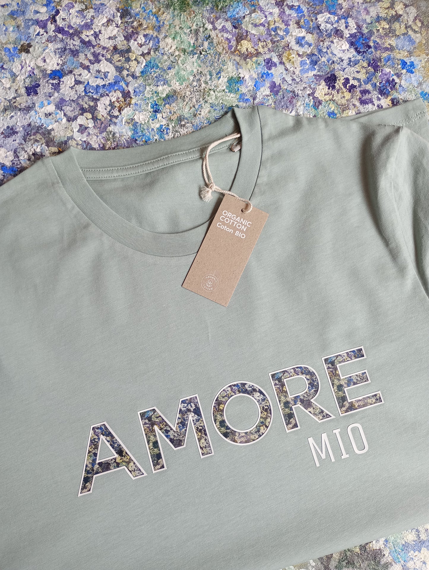 Tee-shirt AMORE MIO - Vert amande