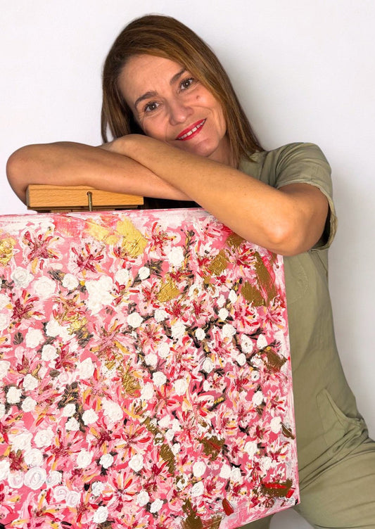 Sweat floral Maison Cyrabel, motif toile originale imprimé à Cannes