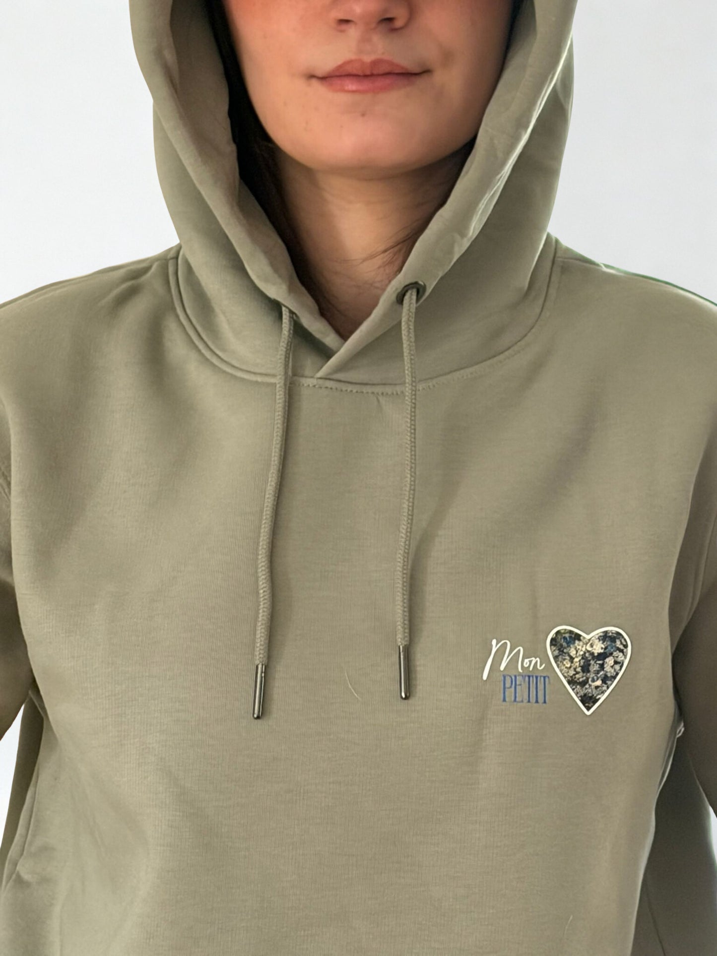 Hoodie  Mon Petit Coeur – Vert sauge