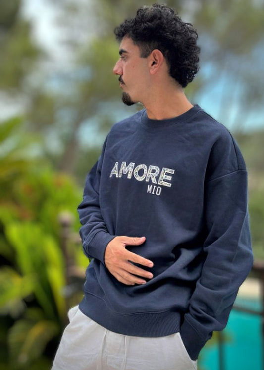 Sweat AMORE MIO - Bleu