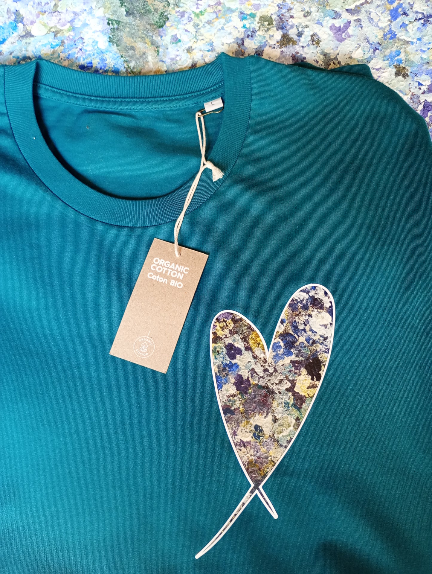 Tee-shirt Piece of my art -  Bleu canard