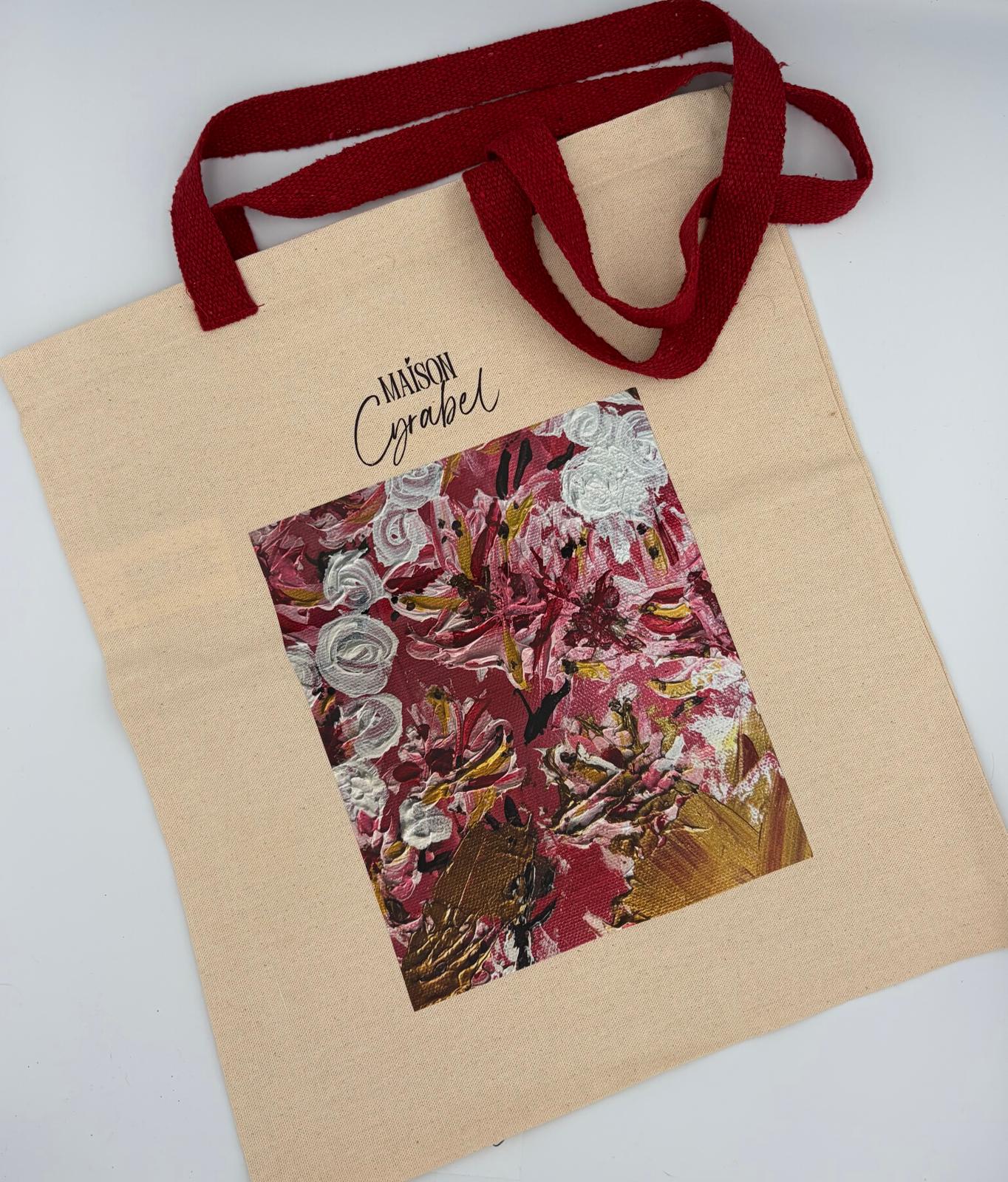 TOTEBAG EDITION LIMITEE CYRABEL SAKURA BORDEAUX