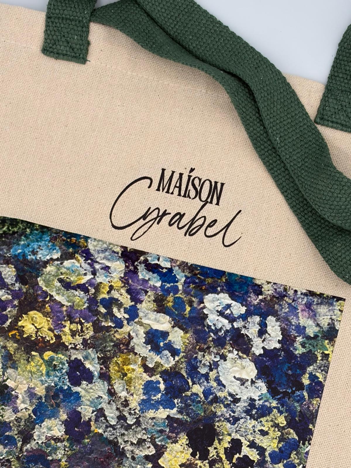 TOTEBAG EDITION LIMITEE CYRABEL  HORTENSIA VERT OLIVE