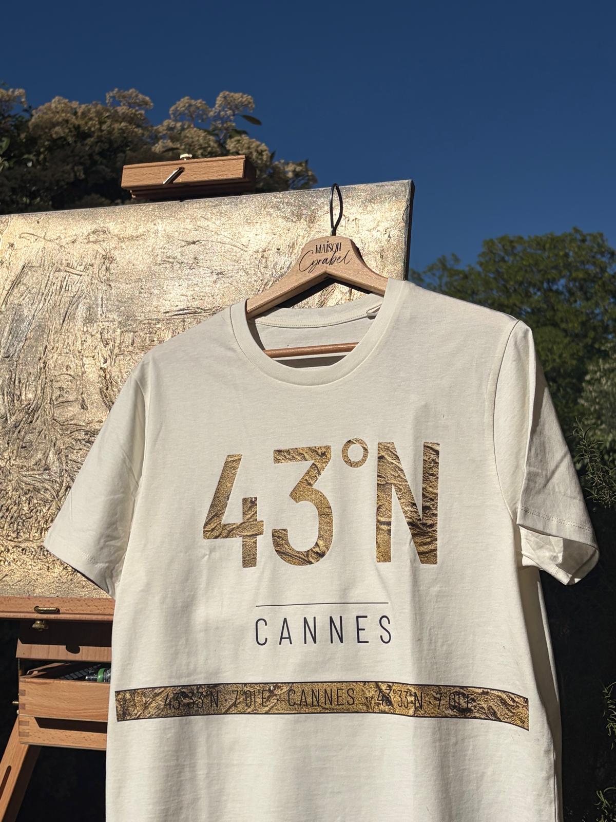 Tee-shirt 43°N Doré sur ivoire