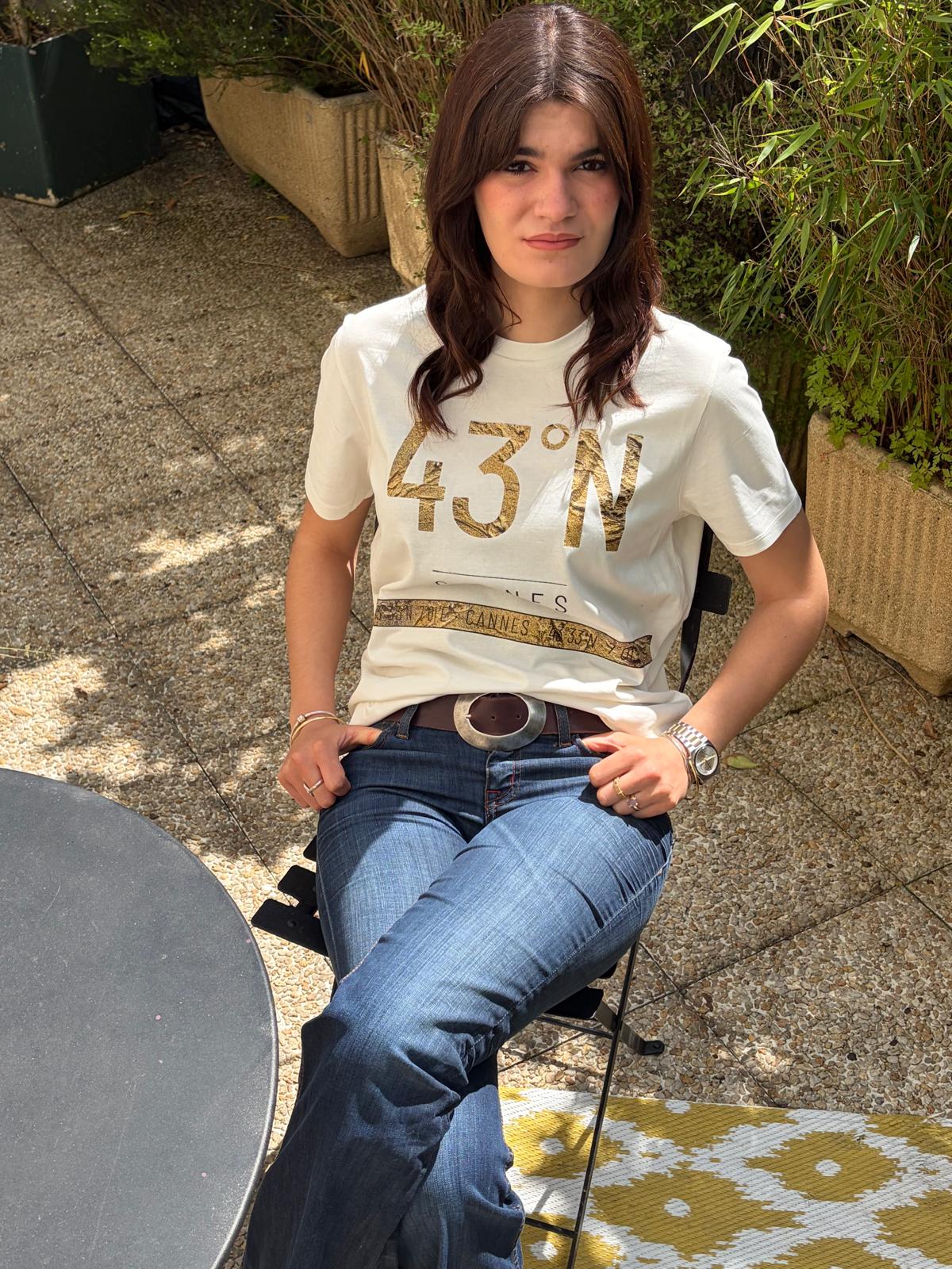 Tee-shirt 43°N Doré sur ivoire