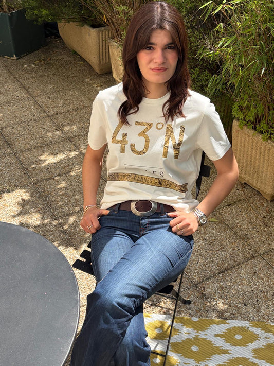 Tee-shirt 43°N Doré sur ivoire