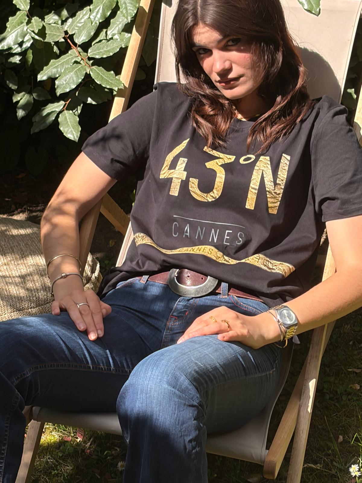 Tee-shirt 43°N Doré sur Noir